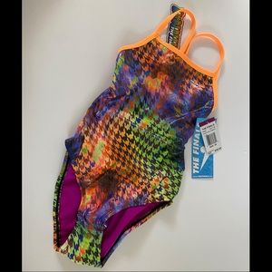 The Finals Girls Houndstooth Foil Wing Back Multi